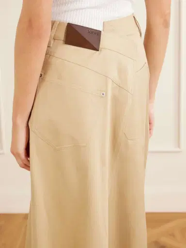 Loewe Asymmetrical Cotton-gabardine Midi Skirt | Thumbnail 5 Loewe Asymmetrical Cotton-gabardine Midi Skirt | Thumbnail 5