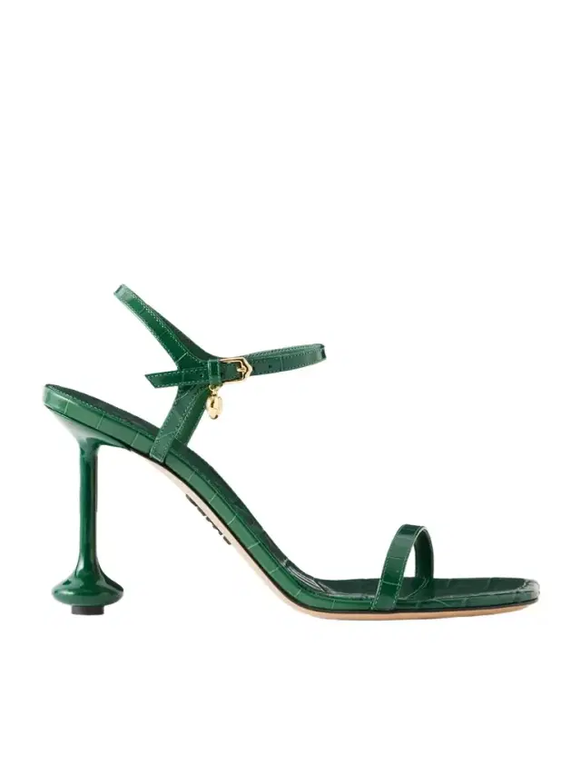 Loewe Toy 90 Croc-effect Leather Sandals
