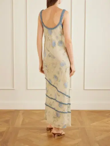 SIR. Cecile Ruffled Printed Chiffon Maxi Dress | Thumbnail 3 SIR. Cecile Ruffled Printed Chiffon Maxi Dress | Thumbnail 3