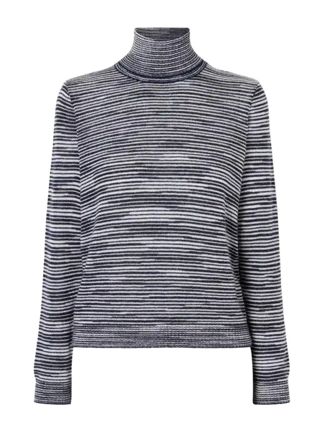 Missoni Striped Cashmere And Wool-blend Turtleneck Sweater