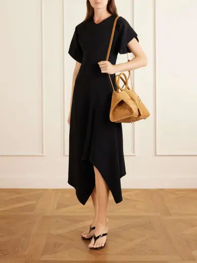 Ferragamo Hug Small Embellished Leather-trimmed Suede Tote | Thumbnail 3 Ferragamo Hug Small Embellished Leather-trimmed Suede Tote | Thumbnail 3