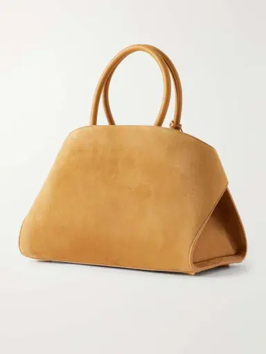 Ferragamo Hug Small Embellished Leather-trimmed Suede Tote | Thumbnail 4 Ferragamo Hug Small Embellished Leather-trimmed Suede Tote | Thumbnail 4