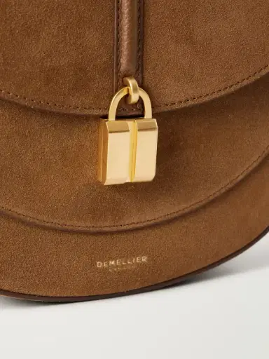 DeMellier The Sienna Saddle Leather-trimmed Suede Shoulder Bag | Thumbnail 5 DeMellier The Sienna Saddle Leather-trimmed Suede Shoulder Bag | Thumbnail 5