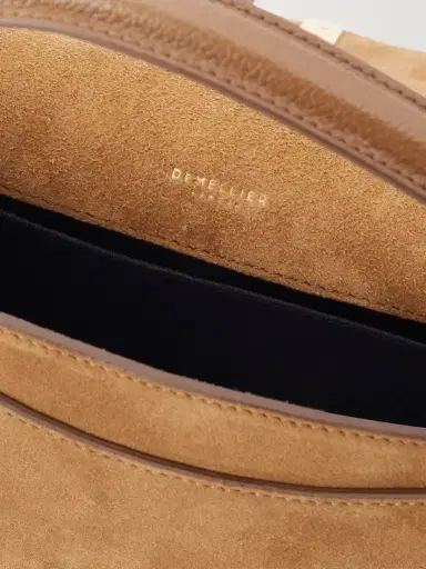 DeMellier The Sienna Saddle Leather-trimmed Suede Shoulder Bag | Thumbnail 6 DeMellier The Sienna Saddle Leather-trimmed Suede Shoulder Bag | Thumbnail 6