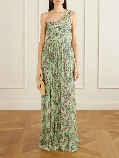 Ulla Johnson Aureline One Shoulder Silk Dress | Thumbnail 2