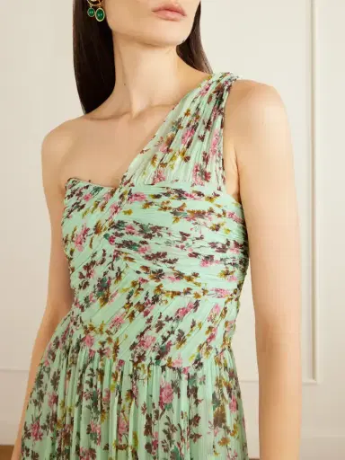 Ulla Johnson Aureline One Shoulder Silk Dress | Thumbnail 4