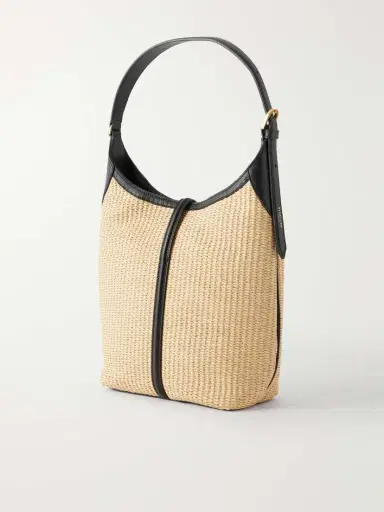 DeMellier The Siena Leather-trimmed Raffia Shoulder Bag | Thumbnail 4 DeMellier The Siena Leather-trimmed Raffia Shoulder Bag | Thumbnail 4