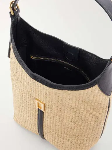 DeMellier The Siena Leather-trimmed Raffia Shoulder Bag | Thumbnail 6 DeMellier The Siena Leather-trimmed Raffia Shoulder Bag | Thumbnail 6