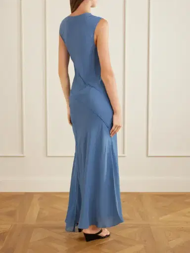 SIR. Elin Paneled Crepe De Chine Gown | Thumbnail 3 SIR. Elin Paneled Crepe De Chine Gown | Thumbnail 3