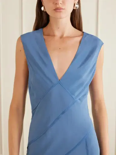 SIR. Elin Paneled Crepe De Chine Gown | Thumbnail 4 SIR. Elin Paneled Crepe De Chine Gown | Thumbnail 4