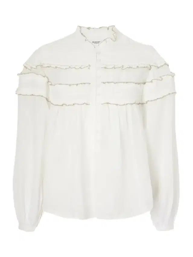 Doane Ruffled Cotton-blend Voile Blouse