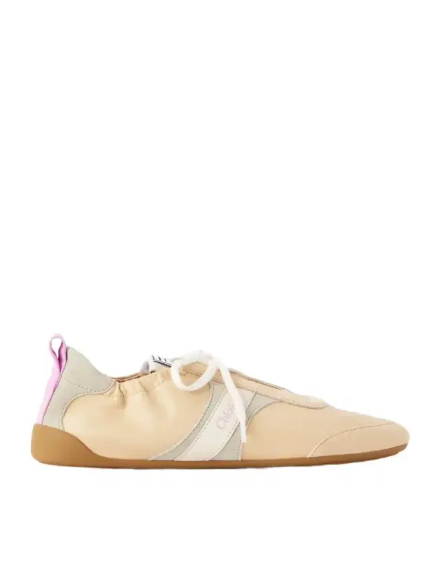 Chloé Kick Suede And Leather Sneakers