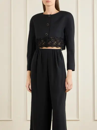 Chloé Lace-embroidered Wool Evening Jacket | Thumbnail 2 Chloé Lace-embroidered Wool Evening Jacket | Thumbnail 2