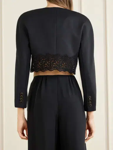 Chloé Lace-embroidered Wool Evening Jacket | Thumbnail 3 Chloé Lace-embroidered Wool Evening Jacket | Thumbnail 3