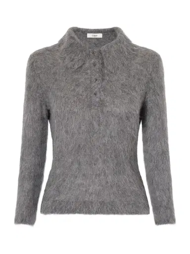 Chloé Alpaca-blend Polo Sweater | Thumbnail 1 Chloé Alpaca-blend Polo Sweater | Thumbnail 1