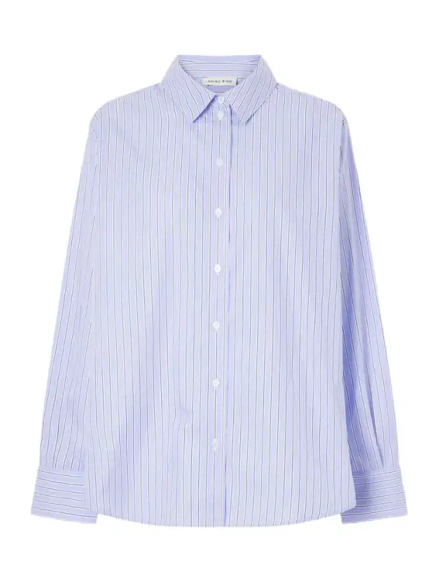Anine Bing Essie Striped Cotton-poplin Shirt