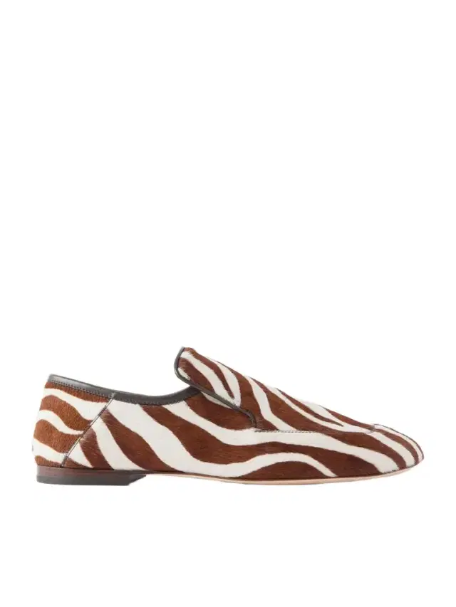 Wales Bonner Dakar Zebra-print Calf Hair Loafers