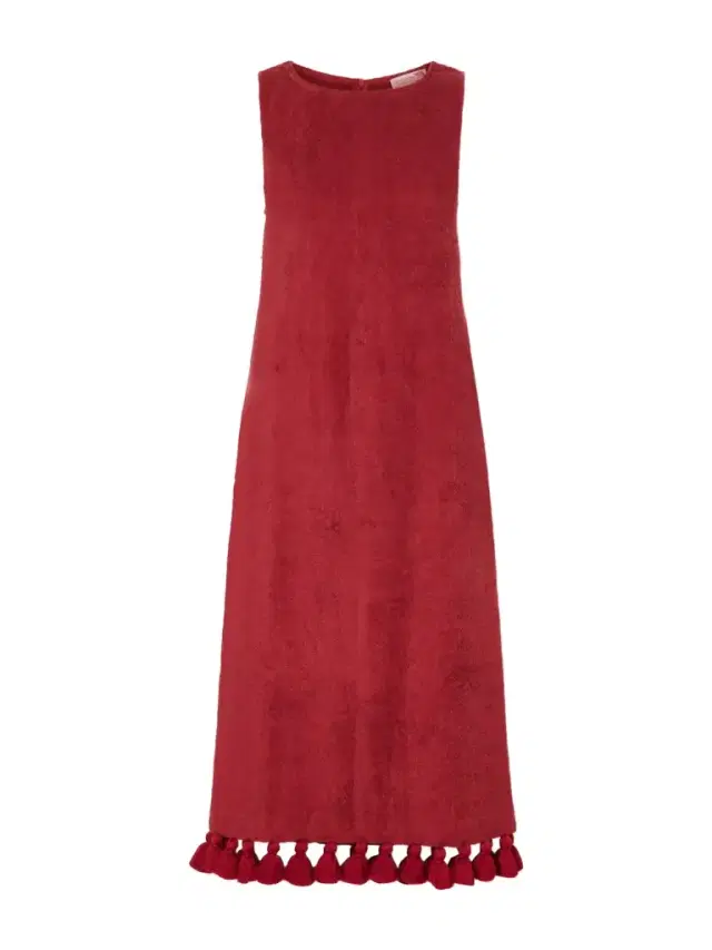 Cap d’Antibes Aurelia Tasseled Cotton-terry Midi Dress
