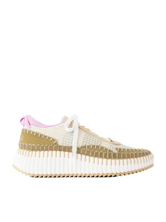 Chloé Nama Embroidered Suede And Recycled-mesh Sneakers
