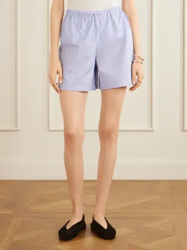 Anine Bing Ramy Striped Cotton Shorts | Thumbnail 3 Anine Bing Ramy Striped Cotton Shorts | Thumbnail 3