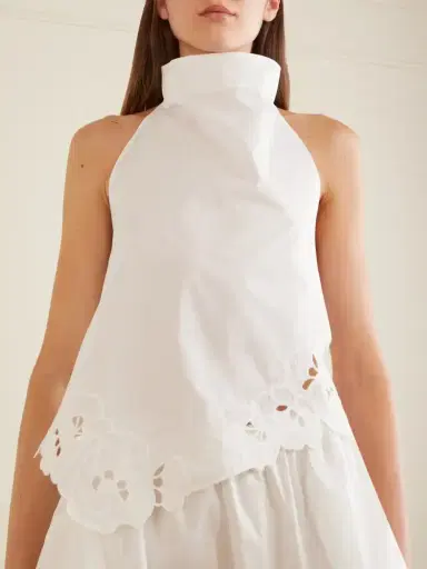 SIR. Klara Broderie Anglaise Cotton Turtleneck Top | Thumbnail 5 SIR. Klara Broderie Anglaise Cotton Turtleneck Top | Thumbnail 5