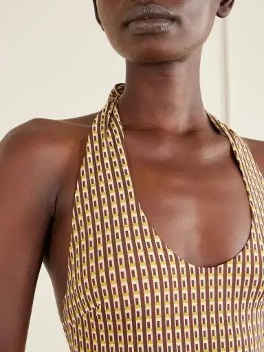 SIR. Cooper Printed Halterneck Swimsuit | Thumbnail 4