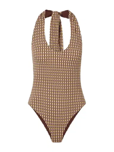 SIR. Cooper Printed Halterneck Swimsuit | Thumbnail 1