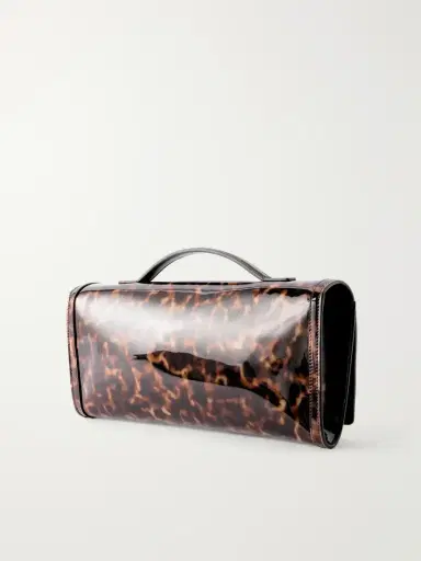Roger Vivier Belle Vivier Tortioseshell Coated-woven Clutch | Thumbnail 4 Roger Vivier Belle Vivier Tortioseshell Coated-woven Clutch | Thumbnail 4