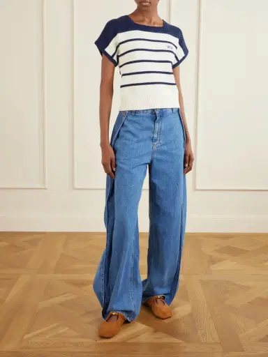 Loewe Anagram-embroidered Striped Cotton And Wool-blend Sweater | Thumbnail 2 Loewe Anagram-embroidered Striped Cotton And Wool-blend Sweater | Thumbnail 2