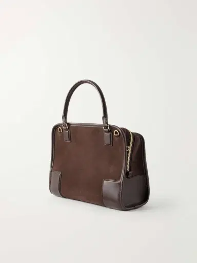 Loewe Amazona 180 Medium Leather-trimmed Suede Tote | Thumbnail 4 Loewe Amazona 180 Medium Leather-trimmed Suede Tote | Thumbnail 4