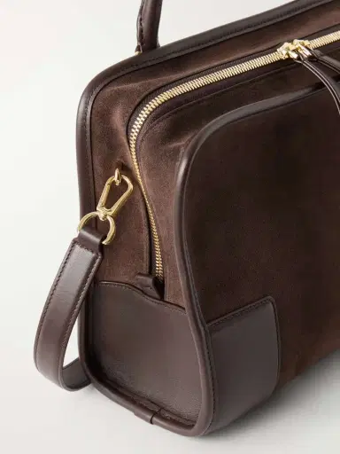 Loewe Amazona 180 Medium Leather-trimmed Suede Tote | Thumbnail 5 Loewe Amazona 180 Medium Leather-trimmed Suede Tote | Thumbnail 5