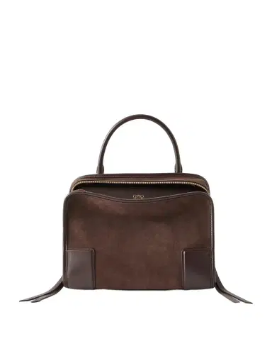 Loewe Amazona 180 Medium Leather-trimmed Suede Tote | Thumbnail 1 Loewe Amazona 180 Medium Leather-trimmed Suede Tote | Thumbnail 1