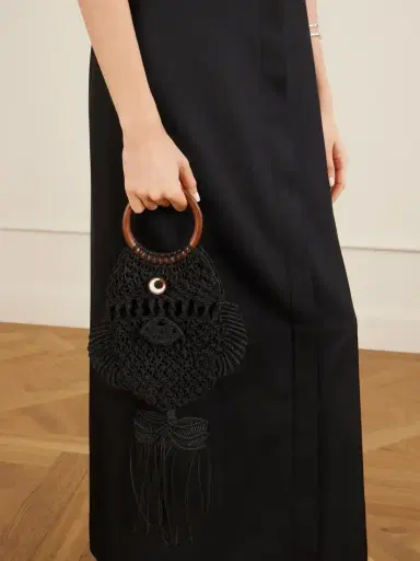 Anya Hindmarch Macrame Leather-trimmed Cotton Clutch | Thumbnail 2