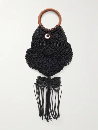 Anya Hindmarch Macrame Leather-trimmed Cotton Clutch | Thumbnail 4