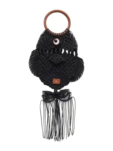 Anya Hindmarch Macrame Leather-trimmed Cotton Clutch | Thumbnail 1