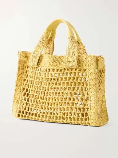 Chloé Summer Banana Leather-trimmed Raffia Tote Bag | Thumbnail 4 Chloé Summer Banana Leather-trimmed Raffia Tote Bag | Thumbnail 4