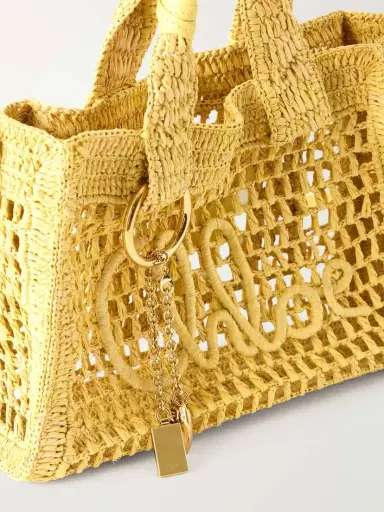 Chloé Summer Banana Leather-trimmed Raffia Tote Bag | Thumbnail 5 Chloé Summer Banana Leather-trimmed Raffia Tote Bag | Thumbnail 5