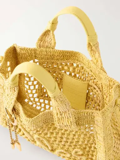 Chloé Summer Banana Leather-trimmed Raffia Tote Bag | Thumbnail 6 Chloé Summer Banana Leather-trimmed Raffia Tote Bag | Thumbnail 6