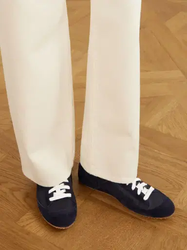 Jamie Haller Sacchetto Leather And Suede-trimmed Shell Sneakers | Thumbnail 2 Jamie Haller Sacchetto Leather And Suede-trimmed Shell Sneakers | Thumbnail 2