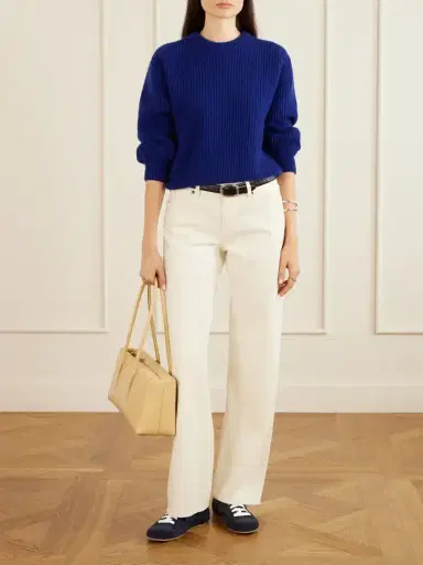 Jamie Haller Sacchetto Leather And Suede-trimmed Shell Sneakers | Thumbnail 4 Jamie Haller Sacchetto Leather And Suede-trimmed Shell Sneakers | Thumbnail 4