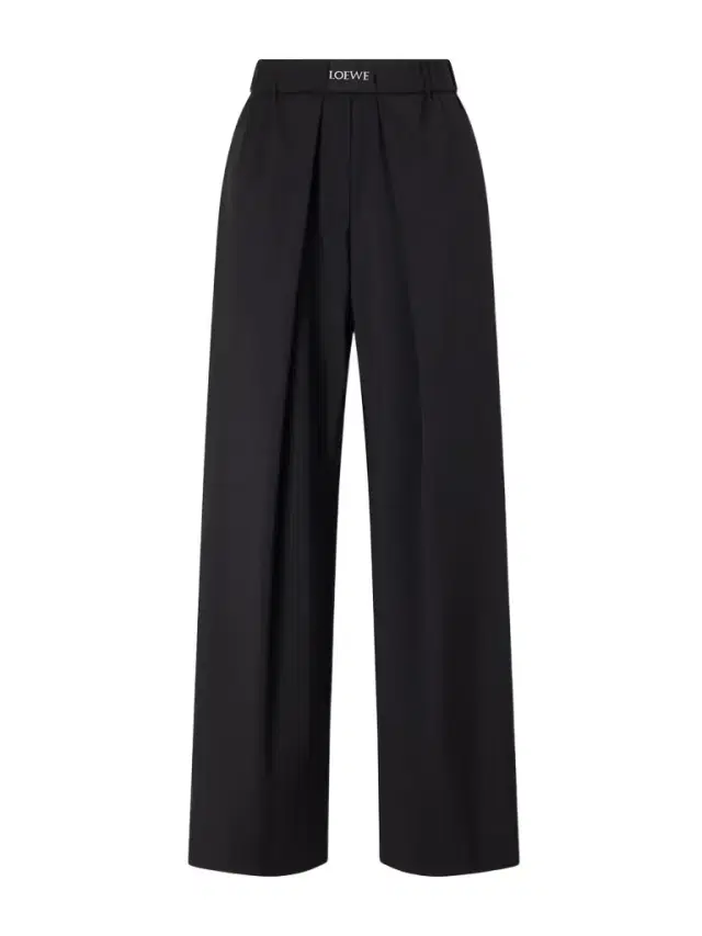 Pleated Wool Mid-rise Straight-leg Pants