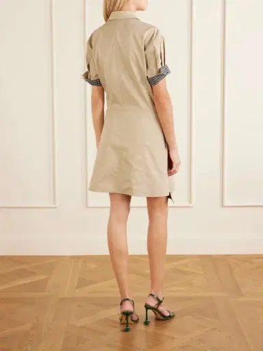 Loewe Asymmetric Cotton And Silk Gabardine-blend Mini Dress | Thumbnail 4 Loewe Asymmetric Cotton And Silk Gabardine-blend Mini Dress | Thumbnail 4