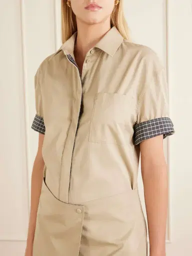 Loewe Asymmetric Cotton And Silk Gabardine-blend Mini Dress | Thumbnail 5 Loewe Asymmetric Cotton And Silk Gabardine-blend Mini Dress | Thumbnail 5
