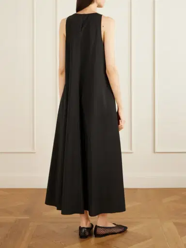 Theory Gathered Cotton And Nylon-blend Maxi Dress | Thumbnail 3 Theory Gathered Cotton And Nylon-blend Maxi Dress | Thumbnail 3
