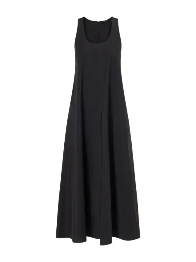 Gathered Cotton And Nylon-blend Maxi Dress