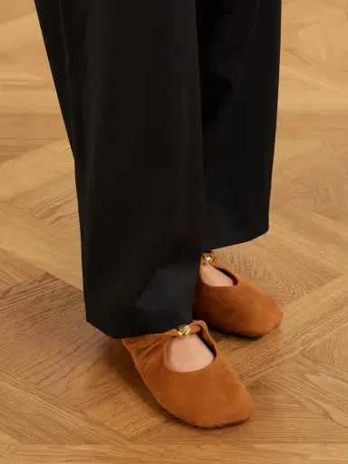 Loewe Pebble Embellished Suede Flats | Thumbnail 2