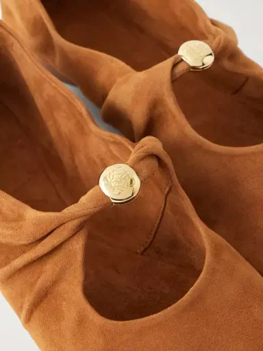Loewe Pebble Embellished Suede Flats | Thumbnail 5