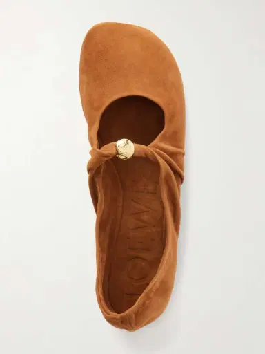 Loewe Pebble Embellished Suede Flats | Thumbnail 6