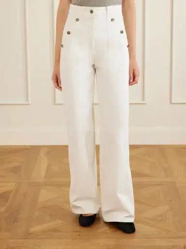 Max Mara Logo-embroidered High-rise Wide-leg Jeans | Thumbnail 3 Max Mara Logo-embroidered High-rise Wide-leg Jeans | Thumbnail 3