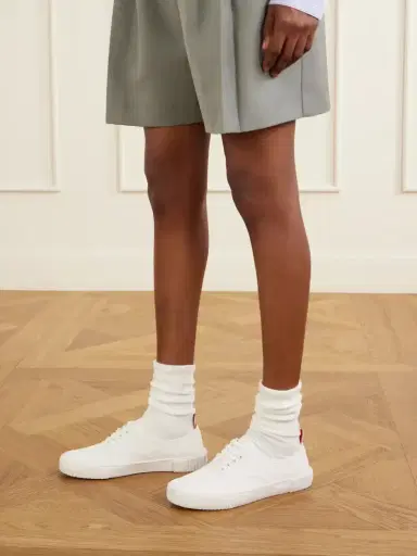 Thom Browne Heritage Grosgrain-trimmed Cotton-canvas Sneakers | Thumbnail 2